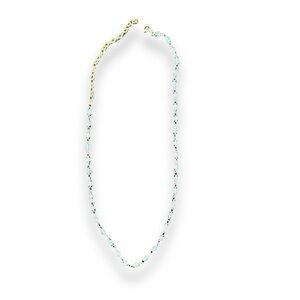 Labradorite Beaded Grey light Blue small Beads Dainty Boho stackable Necklace